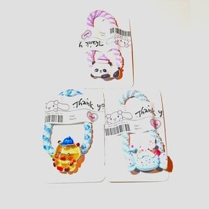 Adorable Animal Friends Hair Tie Set (3 ties/set)